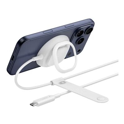 Chargeur sans fil Belkin UltraCharge 25W Qi2 - Blanc - Charge rapide Chargeur sans fil Belkin UltraCharge 25W Qi2 - Blanc - Charge rapide
