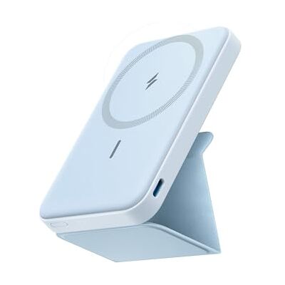 Anker Batterie Externe magnétique 622 (MagGo), 5000 mAh, Chargeur Portable sans Fil magnétique Pliable et USB-C pour iPhone 17/16/15 Series, Bleu Brumeux Anker Batterie Externe magnétique 622 (MagGo), 5000 mAh, Chargeur Portable sans Fil magnétique Pliable et USB-C pour iPhone 17/16/15 Series, Bleu Brumeux