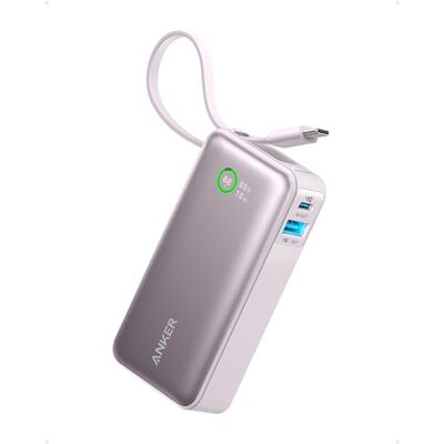 Anker Nano Powerbank, batterie externe 10 000 mAh avec câble USB-C intégré, puissance maximale PD 30 W avec 1 port USB-C, 1 port USB-A, compatible avec iPhone 15/14, MacBook, Galaxy, iPad, AirPods et Anker Nano Powerbank, batterie externe 10 000 mAh avec câble USB-C intégré, puissance maximale PD 30 W avec 1 port USB-C, 1 port USB-A, compatible avec iPhone 15/14, MacBook, Galaxy, iPad, AirPods et
