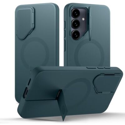 SURITCH Coque magnétique pour Samsung Galaxy S26 FE (vert mer profond) Compatible avec Magsafe, coque de protection pour téléphone portable avec support en métal et protection de l'appareil photo SURITCH Coque magnétique pour Samsung Galaxy S26 FE (vert mer profond) Compatible avec Magsafe, coque de protection pour téléphone portable avec support en métal et protection de l'appareil photo