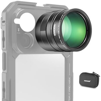 NEEWER 3X Téléconvertisseur pour téléobjectif de téléphone Uniquement, équivalent 360mm, 12 éléments en 6 Groupes, Filetage 17mm, Compatible avec iPhone, Android, Samsung et Xiaomi, LS-89 NEEWER 3X Téléconvertisseur pour téléobjectif de téléphone Uniquement, équivalent 360mm, 12 éléments en 6 Groupes, Filetage 17mm, Compatible avec iPhone, Android, Samsung et Xiaomi, LS-89