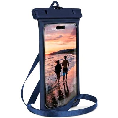 OneFlow Sac de plage pour Samsung Galaxy S24 Coque étanche avec fenêtre tactile et fenêtre pour appareil photo Pour voyage, natation Avec bracelet et cordon de serrage Bleu marine OneFlow Sac de plage pour Samsung Galaxy S24 Coque étanche avec fenêtre tactile et fenêtre pour appareil photo Pour voyage, natation Avec bracelet et cordon de serrage Bleu marine
