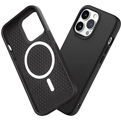 RhinoShield Coque SolidSuit avec MagSafe pour iPhone 13 Pro Fixation magnétique renforcée, dépasse les normes militaires de protection, design classique, recharge sans fil, design fin RhinoShield Coque SolidSuit avec MagSafe pour iPhone 13 Pro Fixation magnétique renforcée, dépasse les normes militaires de protection, design classique, recharge sans fil, design fin