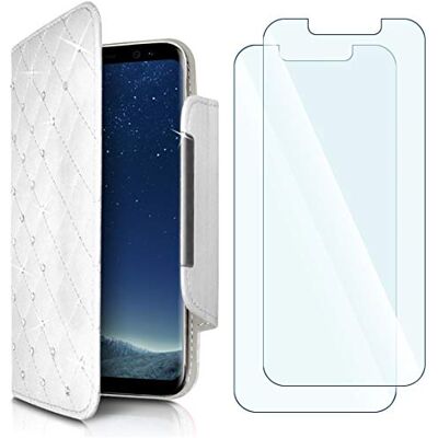 KARYLAX Pack 2 Verres Flexibles + Etui de Protection Universel XL (A) Blanc Diamant pour DANEW Konnect 607 KARYLAX Pack 2 Verres Flexibles + Etui de Protection Universel XL (A) Blanc Diamant pour DANEW Konnect 607