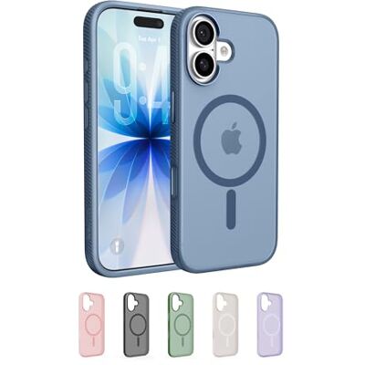 Belkin SheerForce Grip Coque iPhone 17, Coque de Protection Compatible MagSafe, Design Fin, Protection Avec Rainures Antidérapantes, Magnétique et Anti-Impacts- Bleu Belkin SheerForce Grip Coque iPhone 17, Coque de Protection Compatible MagSafe, Design Fin, Protection Avec Rainures Antidérapantes, Magnétique et Anti-Impacts- Bleu