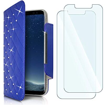 KARYLAX Pack 2 Verres Flexibles + Etui de Protection Universel M (A) Bleu Diamant pour Orange Neva Start KARYLAX Pack 2 Verres Flexibles + Etui de Protection Universel M (A) Bleu Diamant pour Orange Neva Start