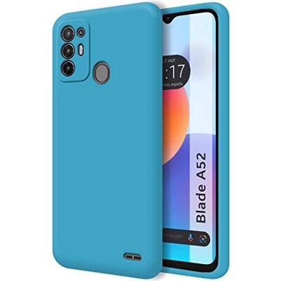 Tumundosmartphone Étui en silicone liquide ultra doux pour ZTE Blade A52 Bleu Tumundosmartphone Étui en silicone liquide ultra doux pour ZTE Blade A52 Bleu