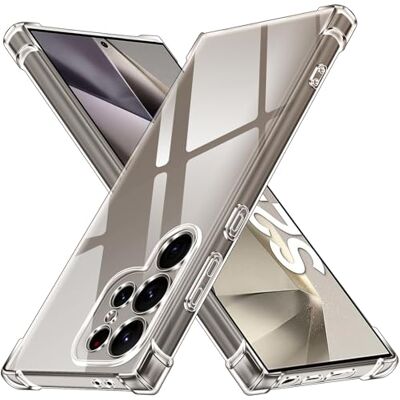 ivoler Coque transparente en silicone pour Samsung Galaxy S24 Ultra 5G avec coins de protection anti-chocs, coque de protection fine et souple transparente en TPU transparent pour téléphone portable ivoler Coque transparente en silicone pour Samsung Galaxy S24 Ultra 5G avec coins de protection anti-chocs, coque de protection fine et souple transparente en TPU transparent pour téléphone portable