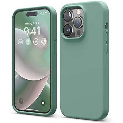elago Coque en Silicone Liquide pour iPhone 14 Pro Coque de Protection Intégrale, Antichoc, Coque Fine, Doublure Douce en Microfibre Anti-Rayures (Vert Nuit) elago Coque en Silicone Liquide pour iPhone 14 Pro Coque de Protection Intégrale, Antichoc, Coque Fine, Doublure Douce en Microfibre Anti-Rayures (Vert Nuit)