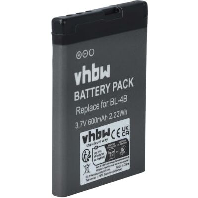 vhbw Batterie compatible avec Nokia 2660, 2505, 3606, 1606, 6125, 6131, 2760, 5000, 2630, 6111 téléphone portable (600 mAh, 3,7 V, Li-Ion) vhbw Batterie compatible avec Nokia 2660, 2505, 3606, 1606, 6125, 6131, 2760, 5000, 2630, 6111 téléphone portable (600 mAh, 3,7 V, Li-Ion)