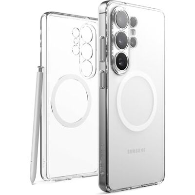 elago Coque Hybride Magnétique Transparente pour Samsung Galaxy S26 Ultra Découpes Précises pour Caméra, Forte Puissance Magnétique, Coque de Protection, Hybride PC/TPU, Bumper Antichoc, 6.9" (Clair) elago Coque Hybride Magnétique Transparente pour Samsung Galaxy S26 Ultra Découpes Précises pour Caméra, Forte Puissance Magnétique, Coque de Protection, Hybride PC/TPU, Bumper Antichoc, 6.9" (Clair)
