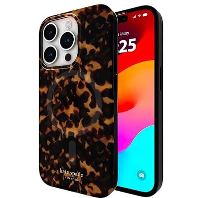 kate spade new york Case-Mate Coque de protection pour iPhone 15 Pro, compatible avec Mag Safe Tortue transparente kate spade new york Case-Mate Coque de protection pour iPhone 15 Pro, compatible avec Mag Safe Tortue transparente