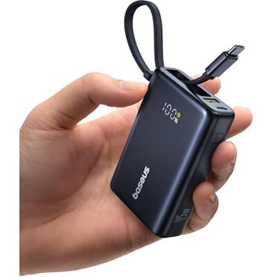 Baseus Power Bank 10000 mAh 45W avec Câble USB-C Intégré, PD 3.0 QC 4+ Batterie Externe 45W, 2 USB-C et 1 USB-A, Powerbank pour iPhone 16/15/14, MacBook, Galaxy S24 Ultra, Noir Baseus Power Bank 10000 mAh 45W avec Câble USB-C Intégré, PD 3.0 QC 4+ Batterie Externe 45W, 2 USB-C et 1 USB-A, Powerbank pour iPhone 16/15/14, MacBook, Galaxy S24 Ultra, Noir