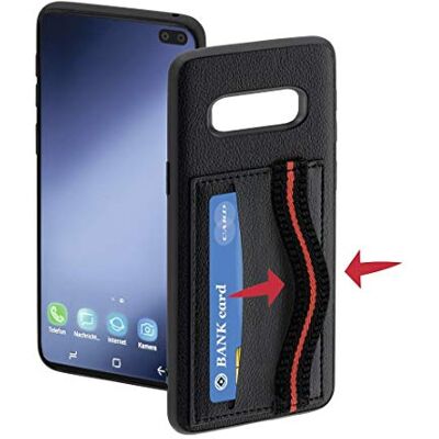 Black Rock Hama Coque de protection "Red Sensation N°4" (pour Samsung Galaxy S10+, Red Sensation soulignant le design raffiné, en polyurethane termoplastique (PUT), polyuréthane (PU), textile) Noir/Rouge Black Rock Hama Coque de protection "Red Sensation N°4" (pour Samsung Galaxy S10+, Red Sensation soulignant le design raffiné, en polyurethane termoplastique (PUT), polyuréthane (PU), textile) Noir/Rouge