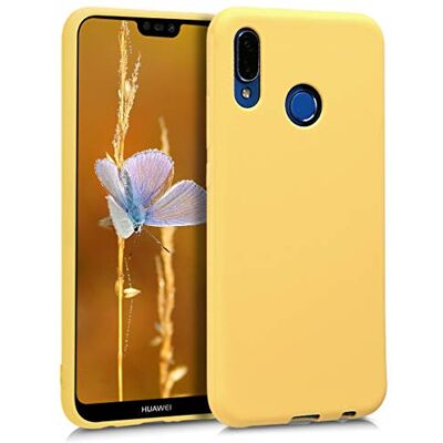 kwmobile Housse compatible avec Huawei P20 Lite coque Housse de téléphone protection souple en silicone jaune mat kwmobile Housse compatible avec Huawei P20 Lite coque Housse de téléphone protection souple en silicone jaune mat