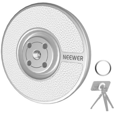 NEEWER Adaptateur magnétique pour trépied de téléphone portable avec anneau en métal autocollant 1/4" Accessoire compatible avec iPhone 16 Pro Max 15 14 13 12 MagSafe Support pour selfie vidéo NEEWER Adaptateur magnétique pour trépied de téléphone portable avec anneau en métal autocollant 1/4" Accessoire compatible avec iPhone 16 Pro Max 15 14 13 12 MagSafe Support pour selfie vidéo