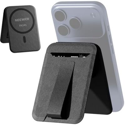 NEEWER Portefeuille magnétique pour téléphone avec porte-cartes Support de bureau pliable Léger et portable En cuir Compatible avec MagSafe iPhone, Samsung, Android PA141 NEEWER Portefeuille magnétique pour téléphone avec porte-cartes Support de bureau pliable Léger et portable En cuir Compatible avec MagSafe iPhone, Samsung, Android PA141