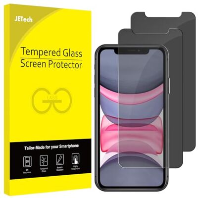 JETech Verre Trempé Anti-Espion pour iPhone 11/XR, Lot de 2 JETech Verre Trempé Anti-Espion pour iPhone 11/XR, Lot de 2