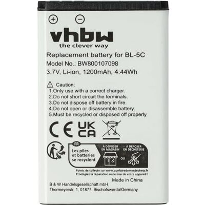 vhbw Batterie Compatible avec Doro 7000H, 6820, 7439, 7001H, 7001H ECO, 6821, 6880, 6881 téléphone Portable (1200mAh, 3,7V, Li-ION) vhbw Batterie Compatible avec Doro 7000H, 6820, 7439, 7001H, 7001H ECO, 6821, 6880, 6881 téléphone Portable (1200mAh, 3,7V, Li-ION)