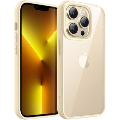 JETech Coque pour iPhone 13 Pro, Beige Cadre en TPU Mat Couleur Unie, Résistant aux Rayures, Étui Housse Dos Transparent JETech Coque pour iPhone 13 Pro, Beige Cadre en TPU Mat Couleur Unie, Résistant aux Rayures, Étui Housse Dos Transparent