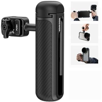 NEEWER Poignée latérale à dégagement rapide pour cage de téléphone PA073 PA074 pour 16 Pro/16 Pro Max, PA042 pour Samsung S24 Ultra, avec griffe froide couverte, broche anti-arrêt, serrure noire NEEWER Poignée latérale à dégagement rapide pour cage de téléphone PA073 PA074 pour 16 Pro/16 Pro Max, PA042 pour Samsung S24 Ultra, avec griffe froide couverte, broche anti-arrêt, serrure noire