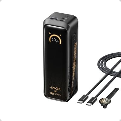 Anker Batterie externe Prime édition Black Myth: Wukong, chargeur 20 100 mAh 3 ports 220 W, charge bilatérale, autorisée en avion, application, pour MacBook, iPhone 17/716 et plus (base non incluse) Anker Batterie externe Prime édition Black Myth: Wukong, chargeur 20 100 mAh 3 ports 220 W, charge bilatérale, autorisée en avion, application, pour MacBook, iPhone 17/716 et plus (base non incluse)