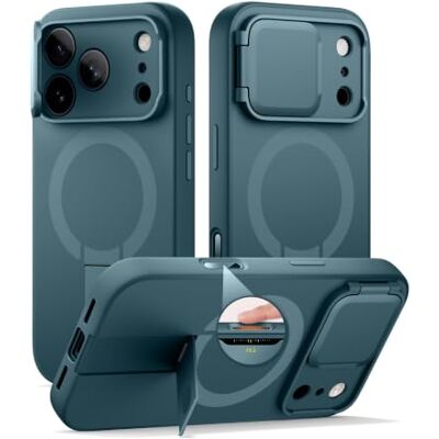 SURITCH Coque de protection magnétique compatible avec iPhone 17 Pro, résistante aux chocs et aux rayures avec bouton de commande de l'appareil photo, couvercle de l'appareil photo, support réglable SURITCH Coque de protection magnétique compatible avec iPhone 17 Pro, résistante aux chocs et aux rayures avec bouton de commande de l'appareil photo, couvercle de l'appareil photo, support réglable