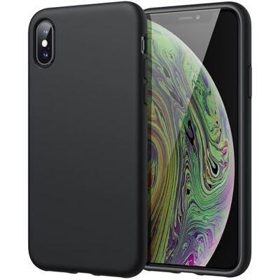 JETech Coque Silicone pour iPhone Xs et iPhone X, Noir JETech Coque Silicone pour iPhone Xs et iPhone X, Noir
