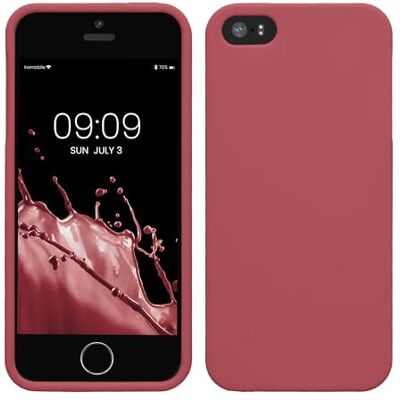 kwmobile Housse compatible avec Apple iPhone SE (1.Gen 2016) / iPhone 5 / iPhone 5S coque Housse de téléphone protection souple en silicone rose foncé kwmobile Housse compatible avec Apple iPhone SE (1.Gen 2016) / iPhone 5 / iPhone 5S coque Housse de téléphone protection souple en silicone rose foncé