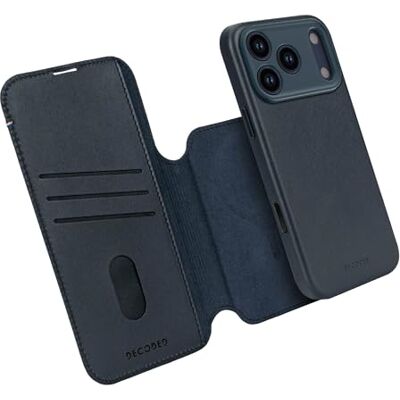 DECODED Coque pour iPhone 17 Pro, 2-en-1, Détachable, Cuir ECCO Premium, Compatible avec MagSafe, Magnétique, Protection Caméra, Bouton Camera Control, Anti-Rayures, Bleu DECODED Coque pour iPhone 17 Pro, 2-en-1, Détachable, Cuir ECCO Premium, Compatible avec MagSafe, Magnétique, Protection Caméra, Bouton Camera Control, Anti-Rayures, Bleu