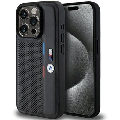 Coque Rigide Tricolore Perforée BMW pour iPhone 15 Pro Coque Rigide Tricolore Perforée BMW pour iPhone 15 Pro