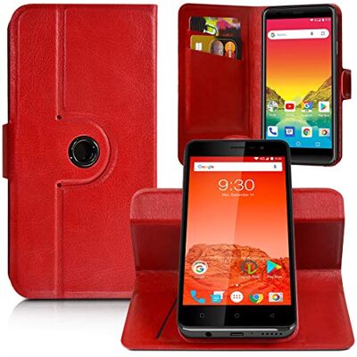 KARYLAX Etui de Protection Universel Support 360° L (A) Rouge pour LOGICOM Le Prime KARYLAX Etui de Protection Universel Support 360° L (A) Rouge pour LOGICOM Le Prime