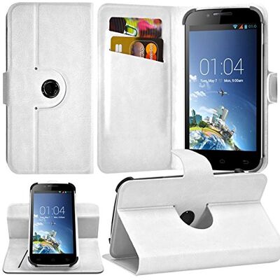 KARYLAX Seluxion Etui de Protection avec Attaches Support 360 degrès Universel L Couleur Blanc pour Hisense C1 KARYLAX Seluxion Etui de Protection avec Attaches Support 360 degrès Universel L Couleur Blanc pour Hisense C1