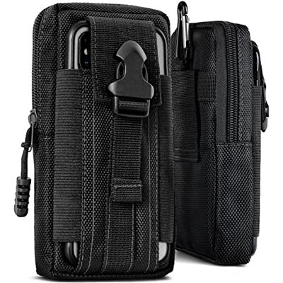 OneFlow Étui de survie pour tous les Apple iPhone En nylon Avec mousqueton, pour téléphone portable Noir OneFlow Étui de survie pour tous les Apple iPhone En nylon Avec mousqueton, pour téléphone portable Noir