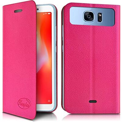 KARYLAX Etui de Protection à Rabat Couleur Rose (Ref.3-A) pour LOGICOM Le Prime KARYLAX Etui de Protection à Rabat Couleur Rose (Ref.3-A) pour LOGICOM Le Prime