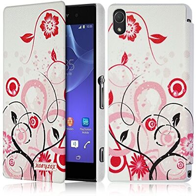 KARYLAX Seluxion Coque Housse Etui à Motif HF30 Rabat latéral et Porte-Carte pour Sony Xperia Z2 + Film de Protection KARYLAX Seluxion Coque Housse Etui à Motif HF30 Rabat latéral et Porte-Carte pour Sony Xperia Z2 + Film de Protection