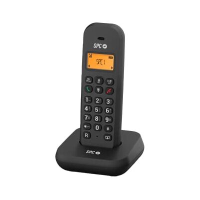 SPC Keops Téléphone sans fil avec écran éclairé Identification de l'appelant Répertoire 50 contacts Mode Eco Compatibilité GAP, noir SPC Keops Téléphone sans fil avec écran éclairé Identification de l'appelant Répertoire 50 contacts Mode Eco Compatibilité GAP, noir
