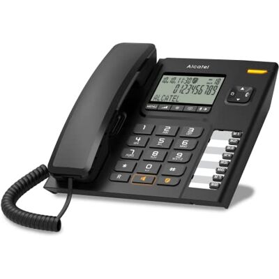 Alcatel T78 Téléphone fixe filaire pour la maison et le bureau, grand écran, 8 touches de numérotation directe, verrouillage des appels Alcatel T78 Téléphone fixe filaire pour la maison et le bureau, grand écran, 8 touches de numérotation directe, verrouillage des appels