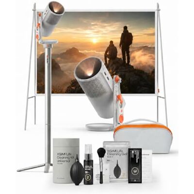 XGIMI XG-MOGO4/PACK+ Vidéoprojecteur portable 1080p avec son Harman Kardon, 450 LU, WiFi Bluetooth, image jusqu'à 200 + écran portable + trépied + étui de transport + kit de nettoyage + filtre optique XGIMI XG-MOGO4/PACK+ Vidéoprojecteur portable 1080p avec son Harman Kardon, 450 LU, WiFi Bluetooth, image jusqu'à 200 + écran portable + trépied + étui de transport + kit de nettoyage + filtre optique