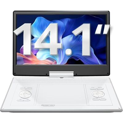 YOTON Lecteur DVD Portable Voiture 16,9" avec Écran HD 14,1" Autonomie 6h, Lecteur Multizone, Mémoire de Lecture, Compatible USB/SD/Synchro TV & Casque(Chargeur Inclus) YOTON Lecteur DVD Portable Voiture 16,9" avec Écran HD 14,1" Autonomie 6h, Lecteur Multizone, Mémoire de Lecture, Compatible USB/SD/Synchro TV & Casque(Chargeur Inclus)