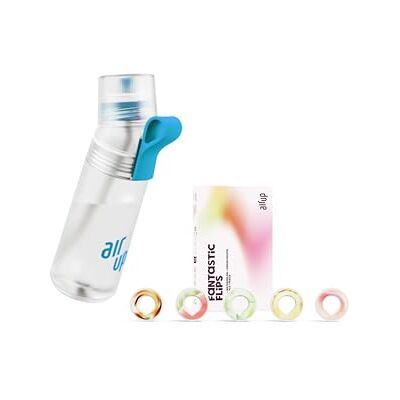AIR UP ® Bouteille Gen2 Kit de démarrage original, avec capsules en 5 saveurs, gourde de 600 ml, sans sucre, passe au lave-vaisselle et sans BPA, bleu AIR UP ® Bouteille Gen2 Kit de démarrage original, avec capsules en 5 saveurs, gourde de 600 ml, sans sucre, passe au lave-vaisselle et sans BPA, bleu