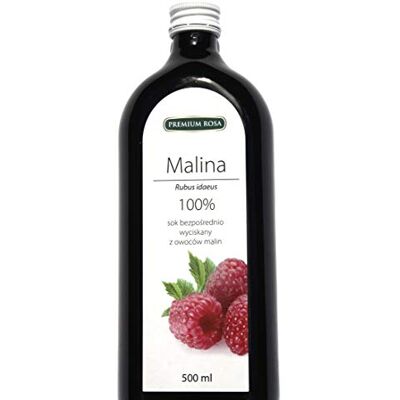 Premium Rosa 100 % jus de framboise 500 ml. Premium Rosa 100 % jus de framboise 500 ml.