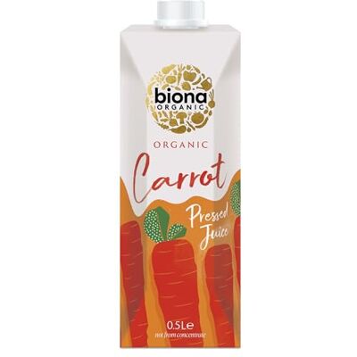 Biona Lot de 12 jus de carotte bio pressé 500 ml Biona Lot de 12 jus de carotte bio pressé 500 ml