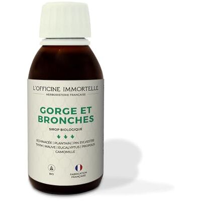officine immortelle Sirop Gorge et Bronches Certifié Bio Made in France officine immortelle Sirop Gorge et Bronches Certifié Bio Made in France