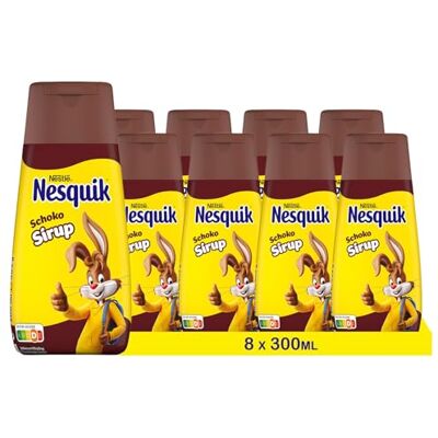 Nesquik Bouteille de Sirop à Dessert, Petit-Déjeuner ou Boisson Lactée, 8 x 300 ml, 12018291 Nesquik Bouteille de Sirop à Dessert, Petit-Déjeuner ou Boisson Lactée, 8 x 300 ml, 12018291