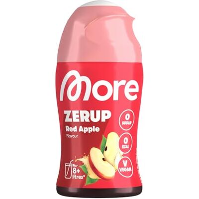 MORE NUTRITION More Zerup, Red Apple, 65 ml, pour jusqu'à 8 l de boisson prête à l'emploi, sirop sans sucre avec de vrais extraits de fruits, végétalien, zéro calories, fabriqué en Allemagne MORE NUTRITION More Zerup, Red Apple, 65 ml, pour jusqu'à 8 l de boisson prête à l'emploi, sirop sans sucre avec de vrais extraits de fruits, végétalien, zéro calories, fabriqué en Allemagne
