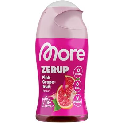 MORE NUTRITION More Zerup, sirop zéro calorie avec de vrais extraits de fruits 65 ml (jusqu'à 8 l de boisson gazeuse) – Zéro sucres ajoutés MORE NUTRITION More Zerup, sirop zéro calorie avec de vrais extraits de fruits 65 ml (jusqu'à 8 l de boisson gazeuse) – Zéro sucres ajoutés