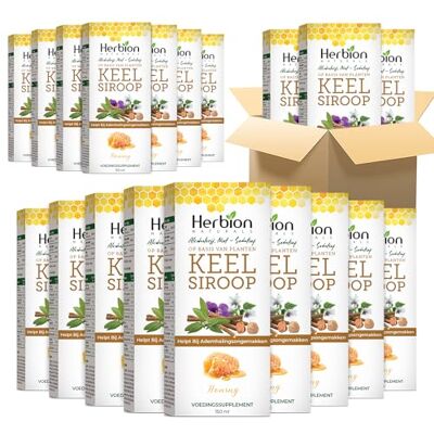 Herbion Naturals Sirop de gorge au miel 150 ml Formule apaisante douce (24 sirops dans une boîte) Herbion Naturals Sirop de gorge au miel 150 ml Formule apaisante douce (24 sirops dans une boîte)