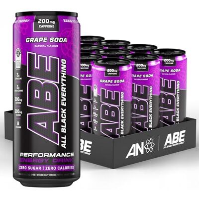 Applied Nutrition ABE Pre Workout Cans Boissons Pré-Entraînement ABE, Énergie & Performance, Sans Sucre, Caféine (Pack de 12 Canettes x 330ml) Applied Nutrition ABE Pre Workout Cans Boissons Pré-Entraînement ABE, Énergie & Performance, Sans Sucre, Caféine (Pack de 12 Canettes x 330ml)