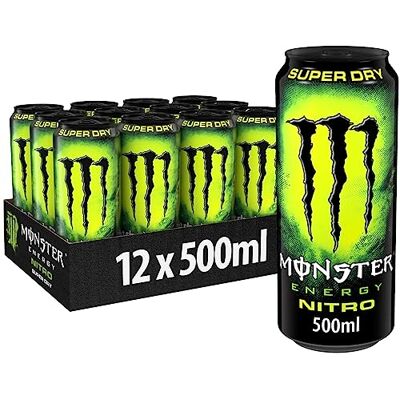 Monster Cable Nitro Lot de 12 boissons énergisantes super sèches 500 ml Monster Cable Nitro Lot de 12 boissons énergisantes super sèches 500 ml